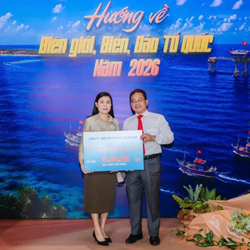 Công ty Thuốc lá Sài Gòn đóng góp 70 triệu đồng hướng về biên giới, biển đảo tổ quốc năm 2026